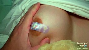 Teen Girl Gets Creampied with Wet Trimmed Pussy in Juicy Missionary Action. Ripped Clothes Add Thrill.