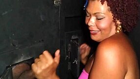 Brazilian married milf visits gloryhole for facial cumshot from stranger in fetish