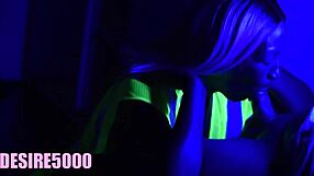 black light blowjob while working on the clock at the ship yard