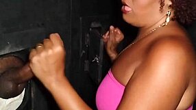 Brazilian married milf visits gloryhole for facial cumshot from stranger in fetish