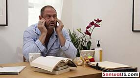 Man handles shemales in hardcore doggystyle