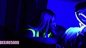 black light blowjob while working on the clock at the ship yard