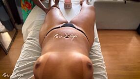 Topless Massage With Tiny Bikini