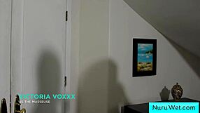 Masseuse Rubs Wet Pussy on Client