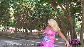 Wow, Stunning Blonde Flashes in Public Adventure!