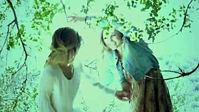 Shaved Hairless Teens Scarlet Red and Blake Eden in POV Lesbian Heels Scene