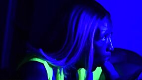 black light blowjob while working on the clock at the ship yard