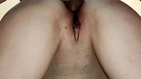 Amateur gets deep throat and anal, starting with blowjob and ending in doggystyle assfucking.