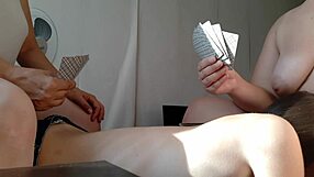 Girlfriend And Slave Lick Pussy During Cards