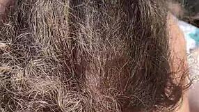 Horny bbw gives intense outdoor blowjob in public