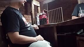 playing with myself at work, giving handjob