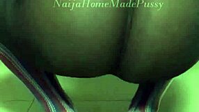 Naija Homemade Pussy Featuring Big Natural Tits in See-Through Lingerie
