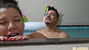 Nympho actress screams, 'Fuck me hard in the pool!'