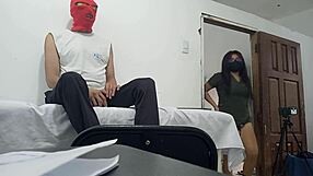 A Very Feminine Doctor Masturbates in Front of a Patient While Providing Medical Care
