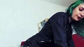 Emotional Lesbian Threesome In Leather