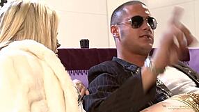 busty blonde cums from pussy eating