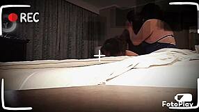 Snowbunnyqueen27 feels pleasure in interracial threesome.