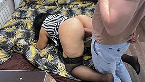 Stepmom gives anal and blowjob to stepson!