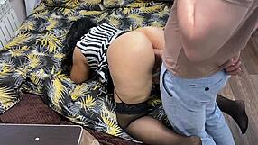 Stepmom gives anal and blowjob to stepson!