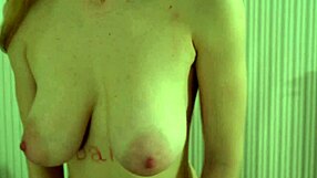 Stella removes her black dress and shakes for Dan