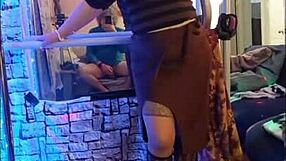 hotwife steffi brown dances with her slit pussy exposed