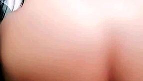 Novinha Asian Wife Rides Dildo After Movie