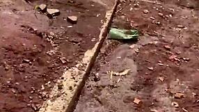 man, this cute brazilian brunette just left school and got wild with a construction worker outdoors