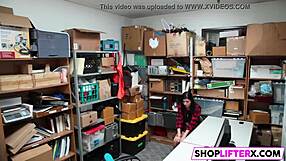 Teen Burglar Faces Two Hard Cocks in Shop