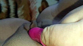 this sex toy is much better than a tongue for wet pussy masturbation in pov lesbian homemade