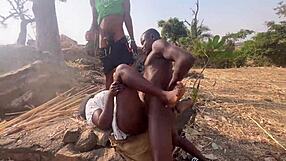 Black Babe Bent Over For Doggystyle Fuck