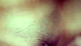 Asian huge hairy pussy cum on belly