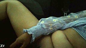Chica Loves Sliding Dildo Deep Inside While Out In Public Car.