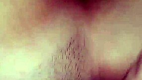 Asian huge hairy pussy cum on belly