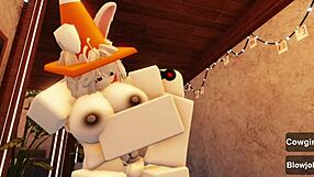 Slutty Traffic Cone Receives Blowjob And Domination From Master