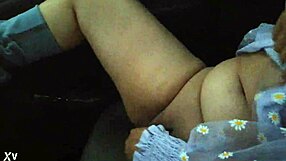 Chica Loves Sliding Dildo Deep Inside While Out In Public Car.
