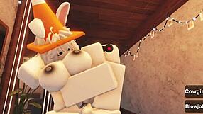 Slutty Traffic Cone Receives Blowjob And Domination From Master