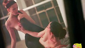 These lesbian ballet dancers have a beautiful foot fetish and they licked each others feet