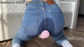 Asian amateur loses challenge, squirts thrice in cum contest