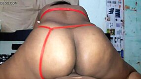 Latina Ass Jumps On Cock In Red Panties!