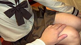 Small Japanese Amateur's Feet Tasted Raw, Body Twitches