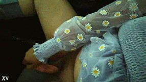 Chica Loves Sliding Dildo Deep Inside While Out In Public Car.