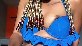 hey temi, why so horny for dick using that dildo on your tight african pussy?