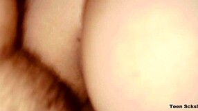 Skinny teen is fucked by stepdad with moaning orgasms