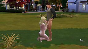 Military stud dominates park blowjob