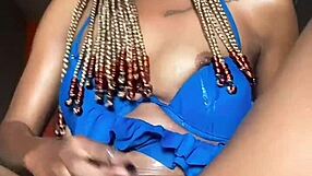 hey temi, why so horny for dick using that dildo on your tight african pussy?