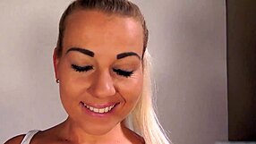 Sexy Blonde Lucy Loves Messy Facials!