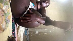 Crazy bitch masturbates solo with gaping ass