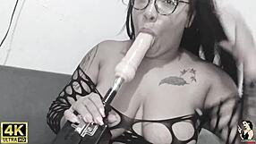 Homemade Video Of Latina Mommy Using Sex Machine To Suck Cock Until Cum In Mouth