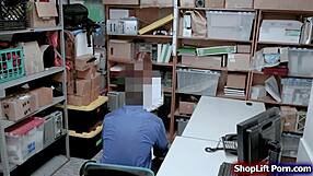 20yo shoplifter fucked by store officer with big tits and cock