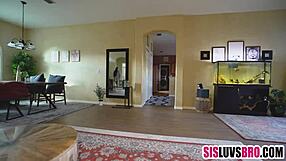 horny stepsis can't resist stepbrother's big black cock action